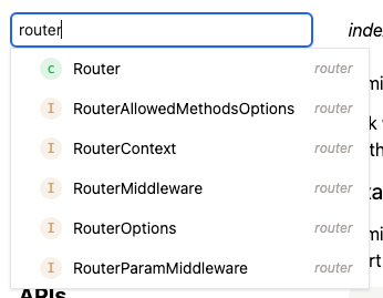 在 oak 上搜索“router”